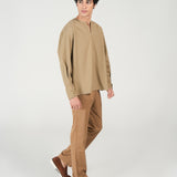 BAGGY FIT KURTA SHIRT WITH CUFF PLACKET DETAIL