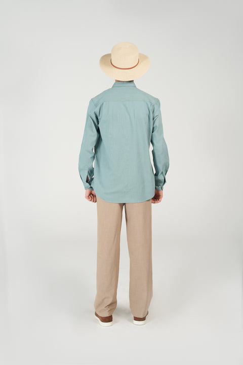 BUTTON DOWN LINEN SHIRT