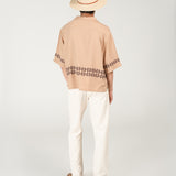 BOXY FIT RESORT COLLAR PRINTED SHIRT