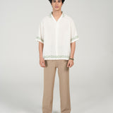 BAGGY FIT RESORT COLLAR PRINTED SHIRT