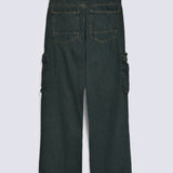 WIDE LEG FIT CARGO DENIM
