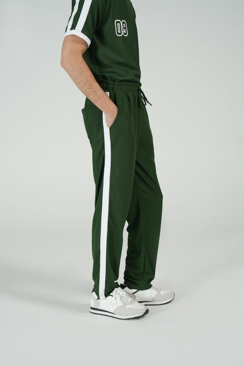 KNIT TROUSER WITH CONTRASTING STRIPES