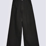 MEGA WIDE DENIM WITH PLEAT DETAIL