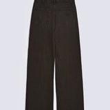 WIDE LEG DENIM WITH FRONT PLEAT