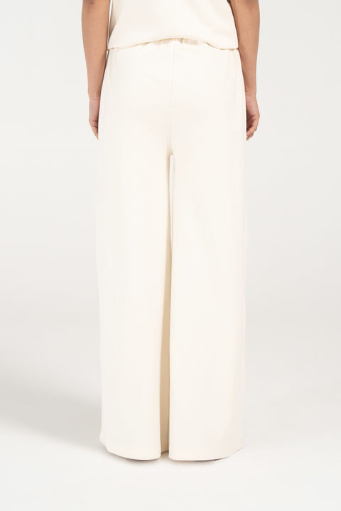 WIDE LEG EMBROIDERED TROUSERS