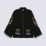 EMBROIDED BUTTON DOWN TOP