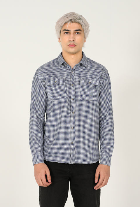 BUTTON DOWN DOBBY CHECK SHIRT
