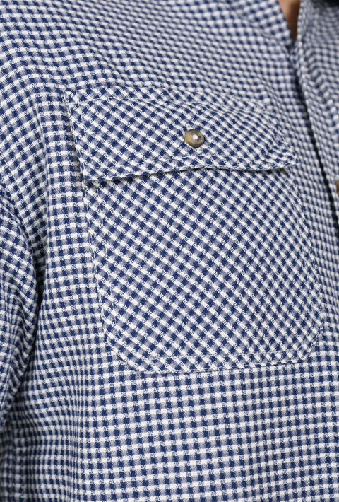 BUTTON DOWN DOBBY CHECK SHIRT