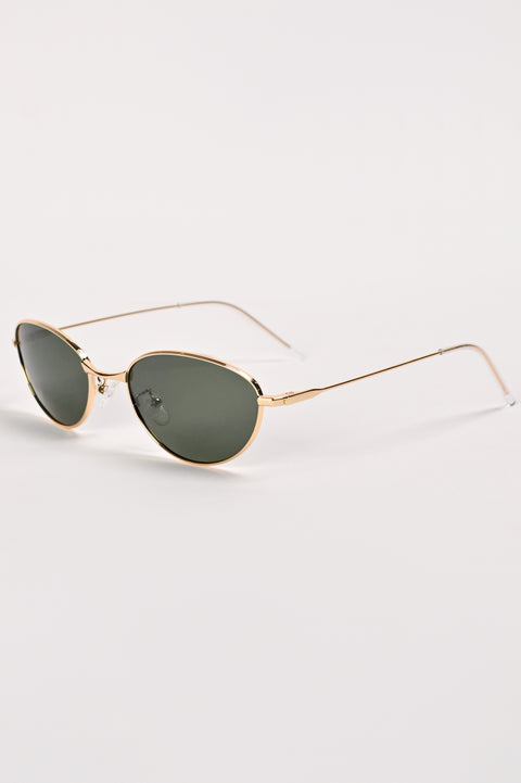 ROUND METTALIC FRAME SUNGLASSES