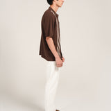 BOXY FIT BUTTON DOWN KNITTED POLO