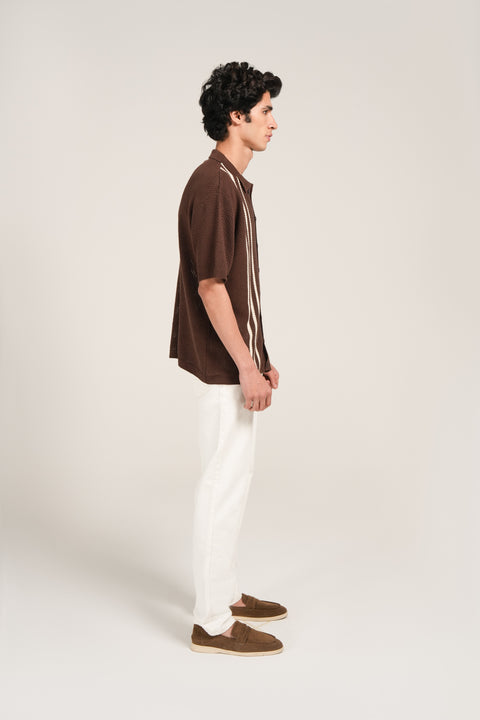 BOXY FIT BUTTON DOWN KNITTED POLO