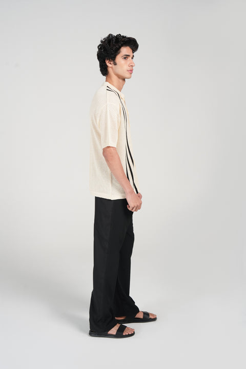 BOXY FIT BUTTON DOWN KNITTED POLO