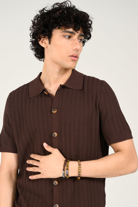 BUTTON DOWN KNITTED POLO