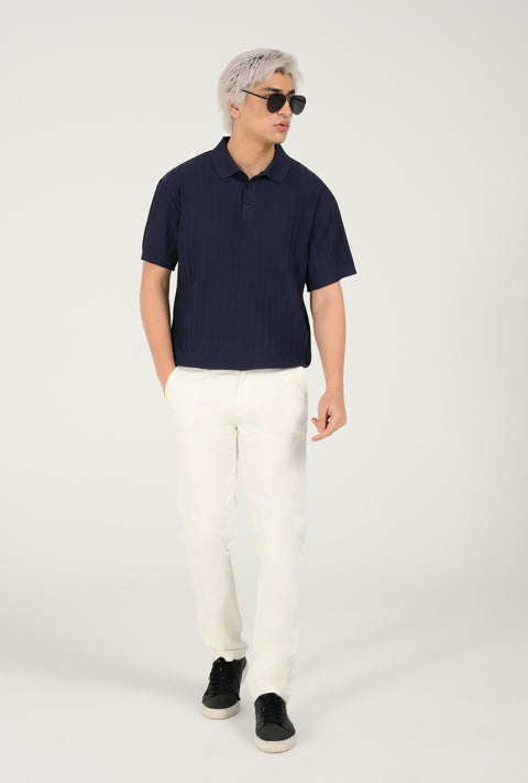RELAXED FIT KNITTED POLO