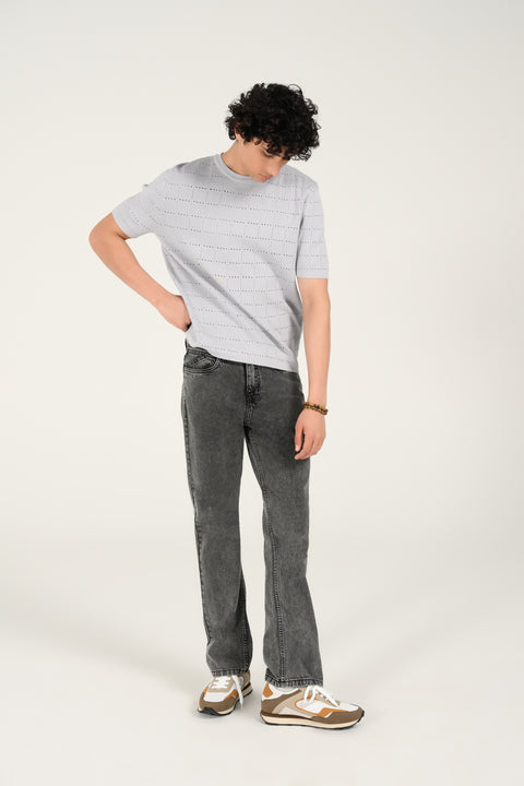 TEXTURED KNITTED TEE