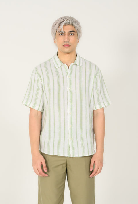 RELAXED FIT DOBBY SHIRT