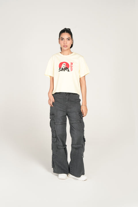 PRINTED BOXY FIT TEE