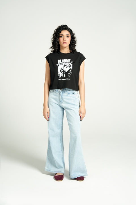 PRINTED BOXY FIT TEE