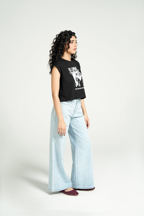 PRINTED BOXY FIT TEE