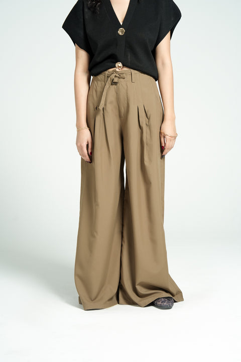 MEGA WIDE BELTED PANTS