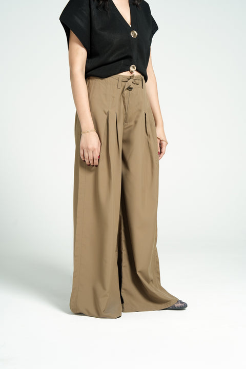 MEGA WIDE BELTED PANTS