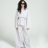 PINSTRIPED OVERSIZED TOP