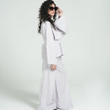 PINSTRIPED OVERSIZED TOP