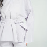 PINSTRIPED OVERSIZED TOP