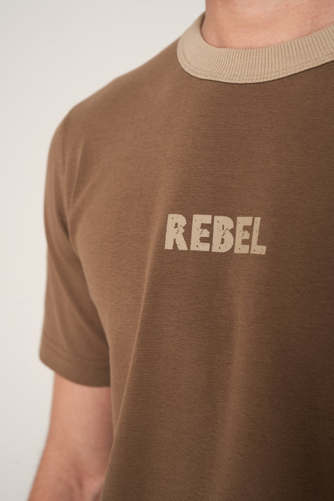 SLIM CROPPED CONTRAST RIB TEE