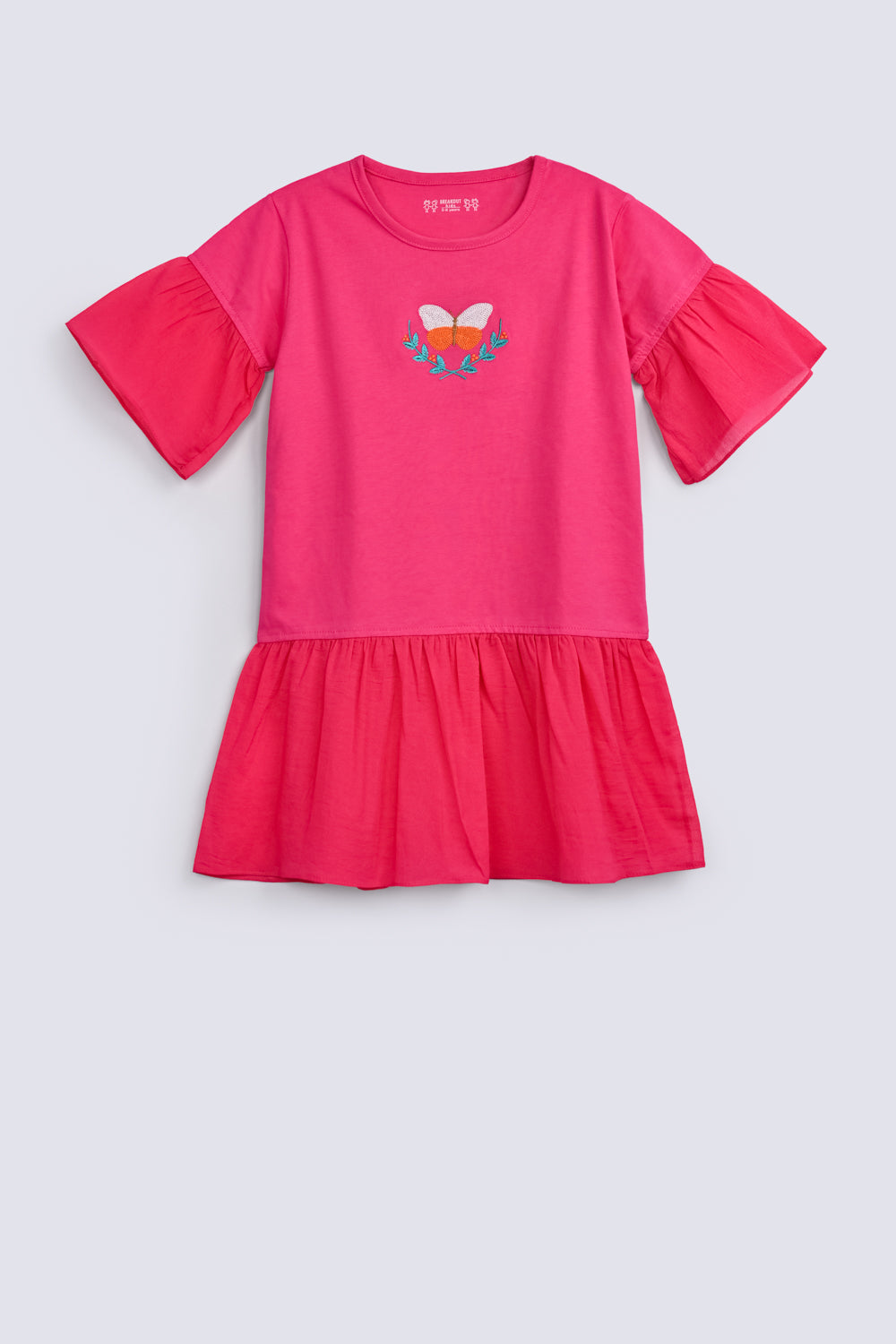 GIRLS EMBROIDERED TOP WITH FRILLS