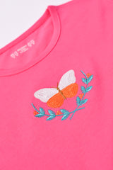 GIRLS EMBROIDERED TOP WITH FRILLS