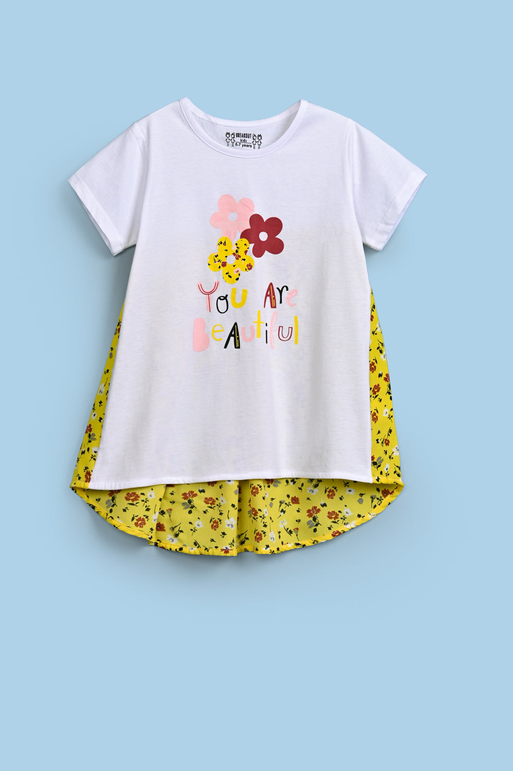 GIRLS T-SHIRT WITH PRINTED BACK