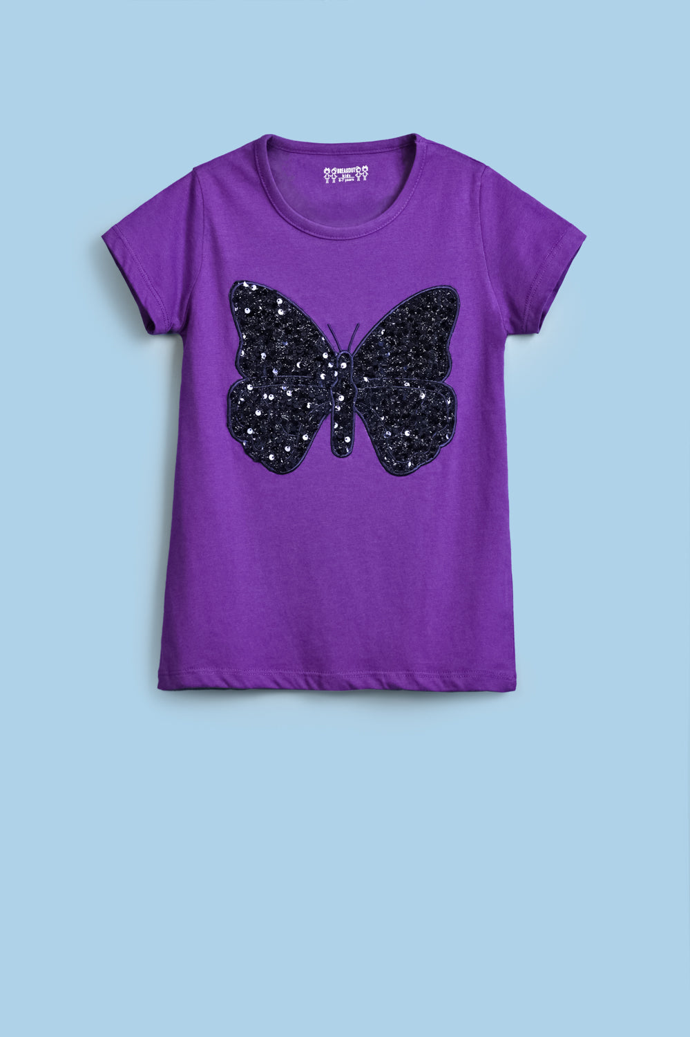 GIRLS EMBELLISHED BUTTERFLY T-SHIRT
