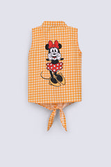 GIRLS MICKEY MOUSE CHECK TOP