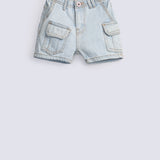 GIRLS CARGO DENIM SHORTS