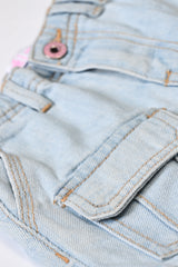 GIRLS CARGO DENIM SHORTS