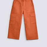 GIRLS CARGO LOOSE TROUSERS