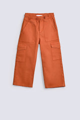 GIRLS CARGO LOOSE TROUSERS