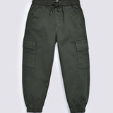 BOYS GARMENT DYED CARGO TROUSER