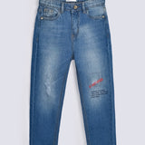 BOYS KNEE PRINT DENIM