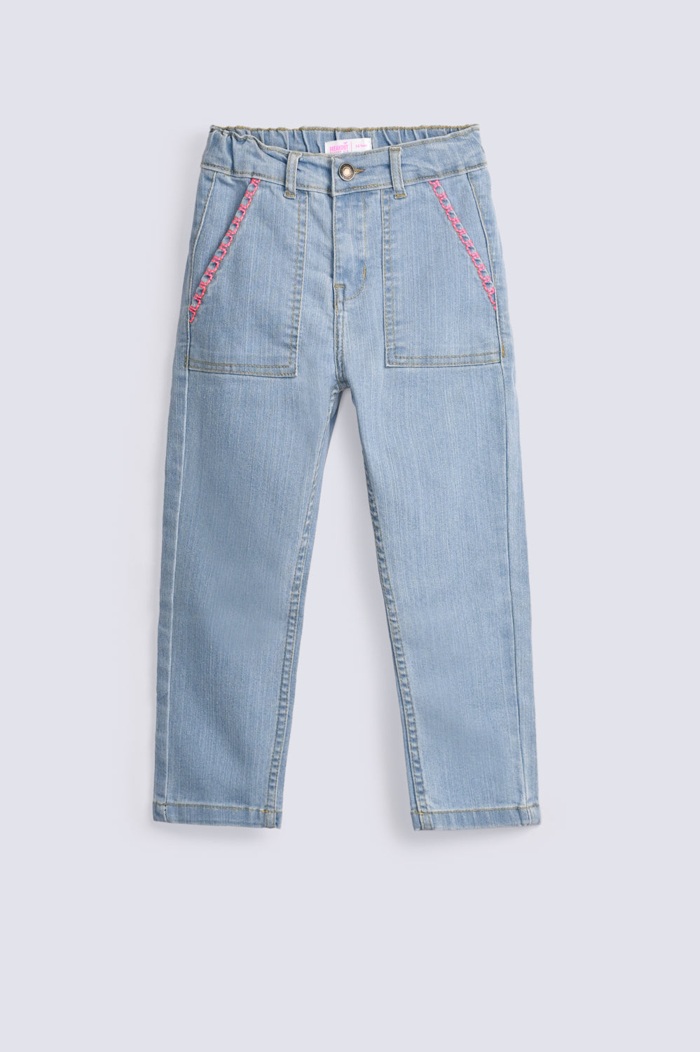 GIRLS EMBROIDERED POCKET DENIM