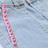 GIRLS EMBROIDERED POCKET DENIM