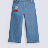 GIRLS EMBROIDERED LOOSE DENIM