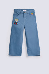 GIRLS EMBROIDERED LOOSE DENIM