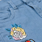 GIRLS EMBROIDERED LOOSE DENIM