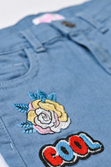 GIRLS EMBROIDERED LOOSE DENIM