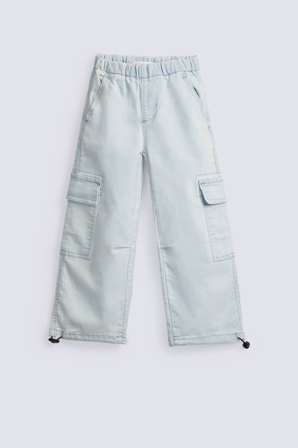 GIRLS LOOSE CARGO DENIM