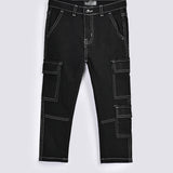 BOYS CONTRAST THREAD CARGO DENIM