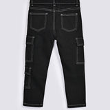 BOYS CONTRAST THREAD CARGO DENIM