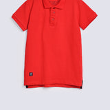 BOYS CRUSHED PLACKET POLO